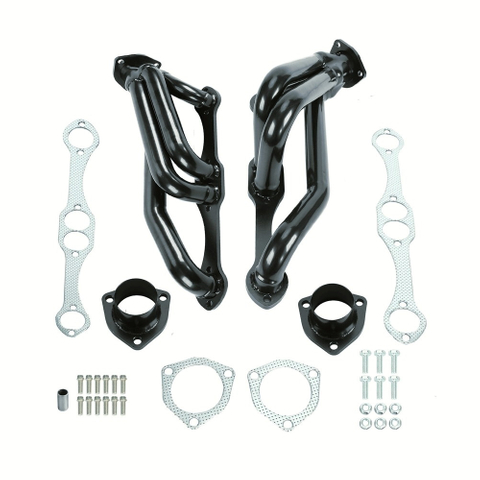 Engine Swap Exhaust Headers for Small Block Chevy Blazer S10 S15 283 302 350 V8 Black
